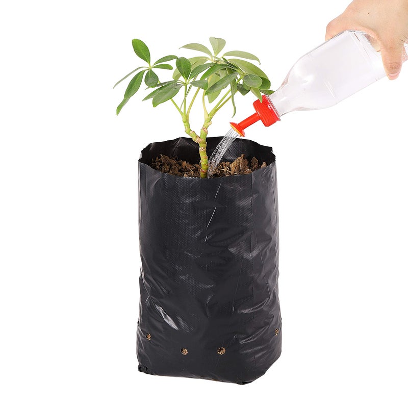 FULAIERGD 100 Pcs Thicken PE Seedling Bag Fruit Tree Seedling Cup Bonsai Planting Bag with 30 Pcs Plant Labels and 2 Pcs Mini Hand Portable Watering Sprinkler (4.52 Dia x 8.07 Height Inches) - Image 4